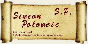 Simeon Polomčić vizit kartica